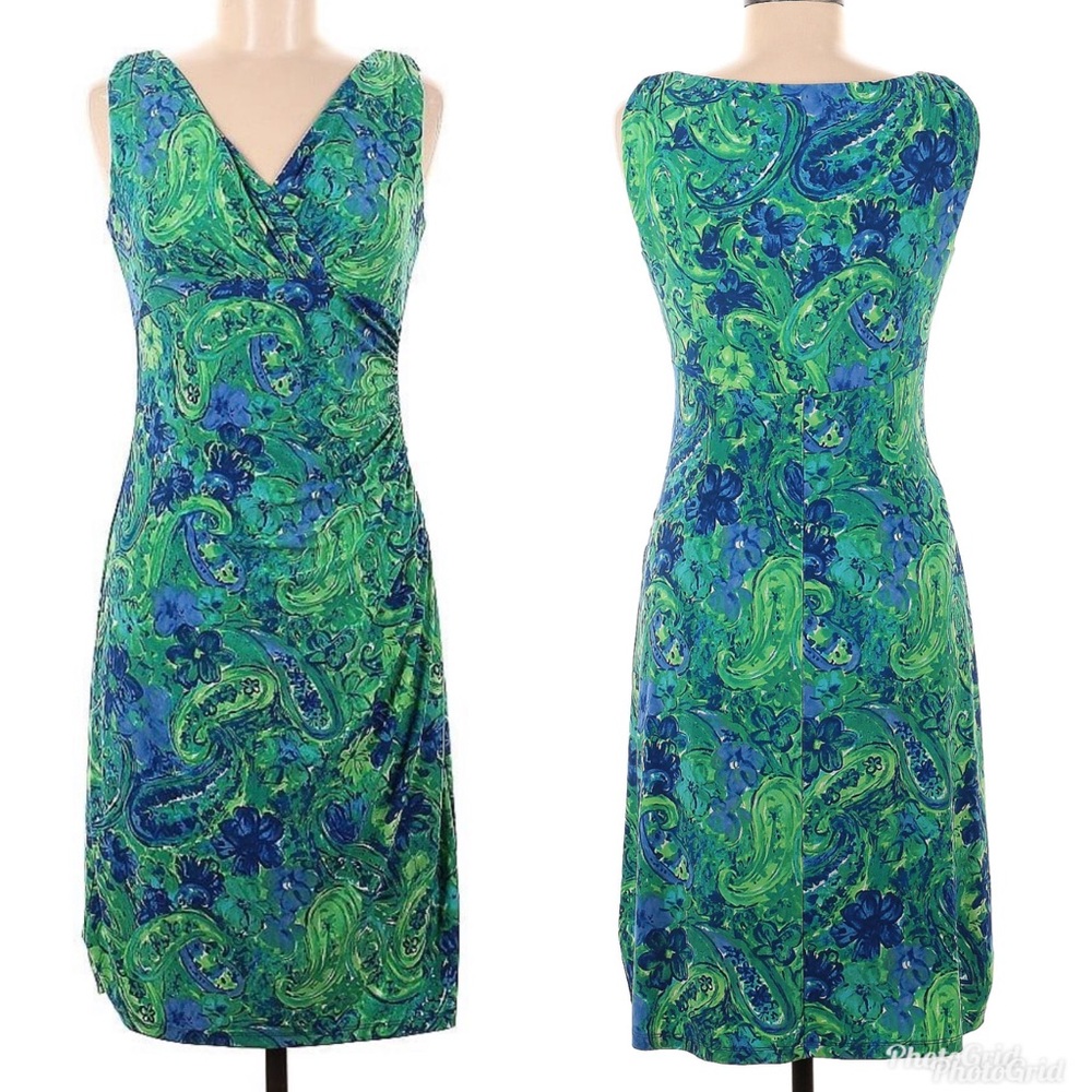 American Living Dress sleeveless ruched sleeveless knee length sheath dress